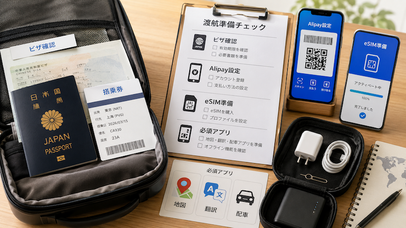 中国現地仕入れに必要な渡航準備