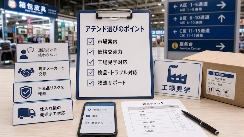 中国現地仕入れアテンド業者の選び方