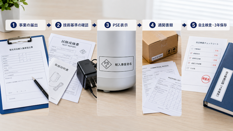 中国輸入でPSE認証を取得する手順