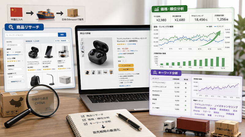 Amazon中国輸入の商品リサーチに使う3つの分析ツール