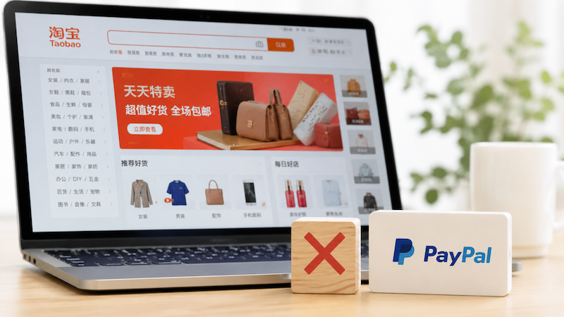 タオバオはPayPal直接決済に非対応