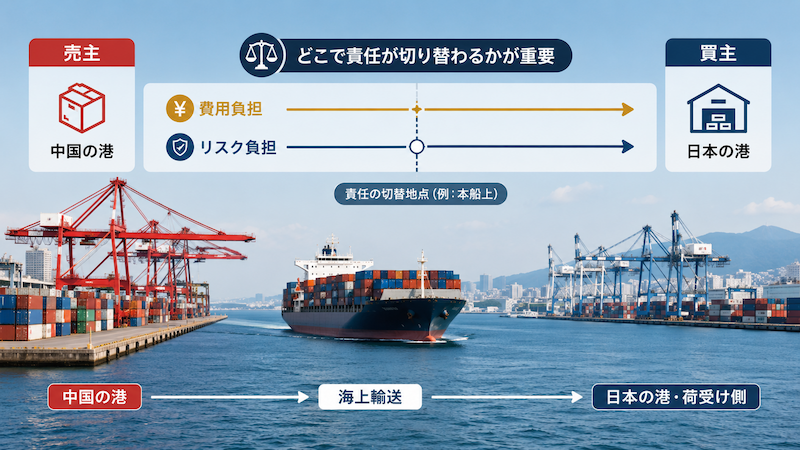 インコタームズ2020の費用とリスクの負担範囲