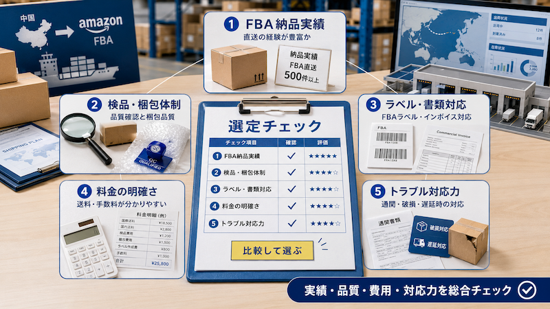 FBA直送代行業者を実績や検品体制で選ぶ基準