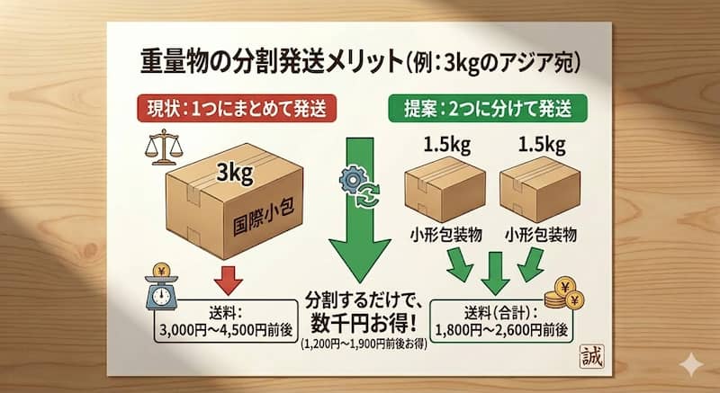 重量分割のメリット