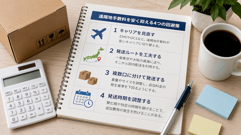 遠隔地手数料を抑える4つの方法