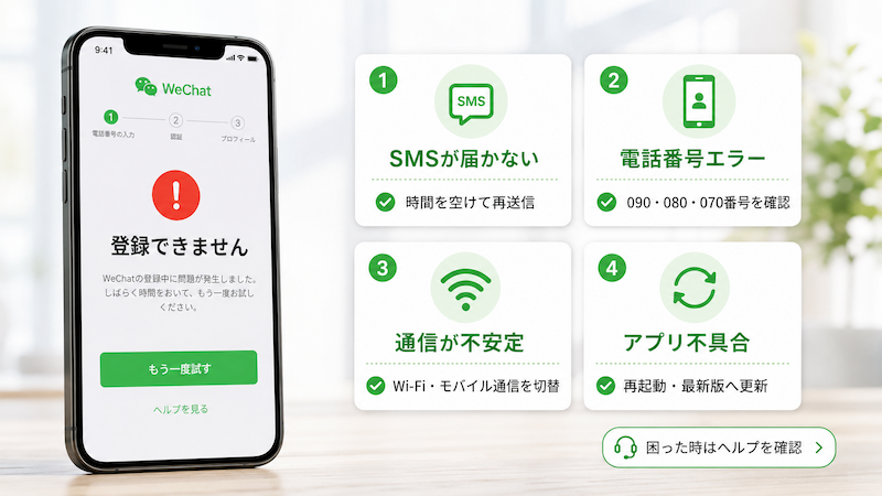 WeChat登録エラーの原因と対処法
