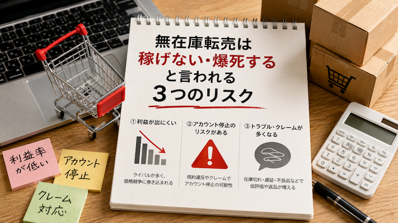 無在庫転売で稼げない3つのリスク
