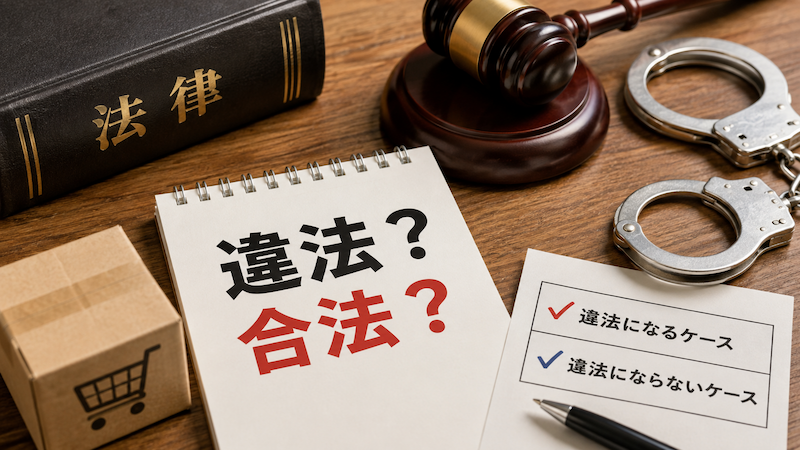 無在庫転売の合法・違法の境界線
