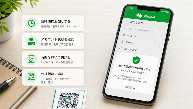 WeChatで友達追加できない時の対処法