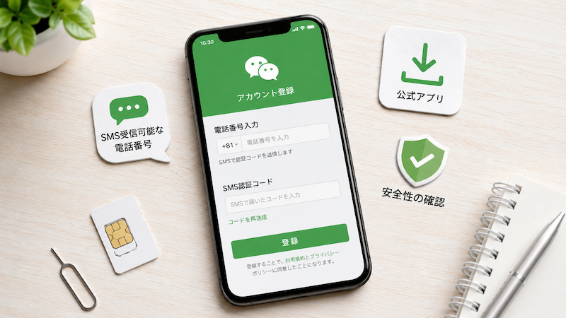 WeChat登録に必要な電話番号と公式アプリ