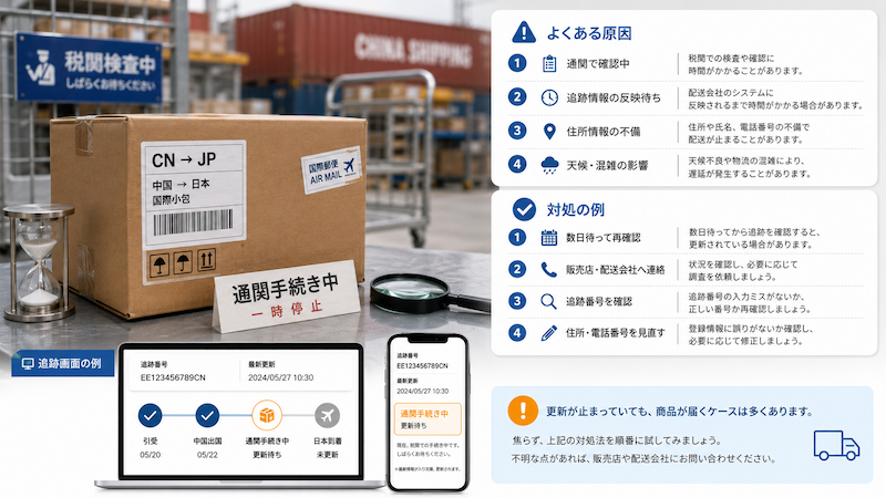 中国からの荷物が届かない原因と対処法