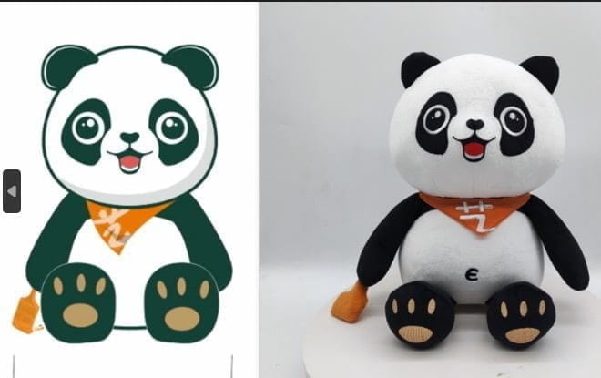 中国工場で製作したぬいぐるみサンプル