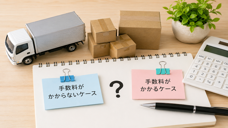 再配達で発生する手数料の有無