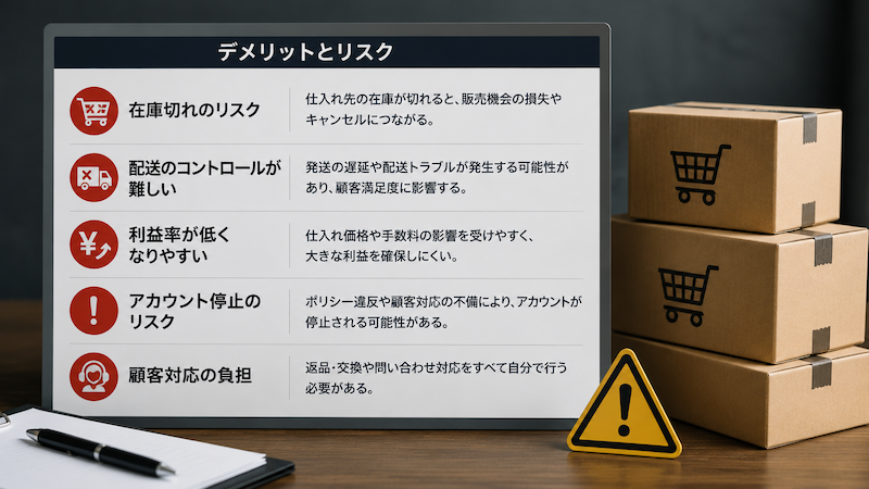 無在庫販売で注意したいリスク
