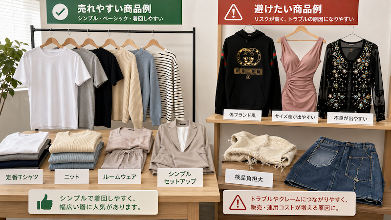 中国輸入アパレルで売れる服と避けたい商品