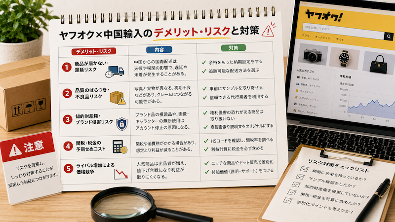 ヤフオク中国輸入のリスクと対策