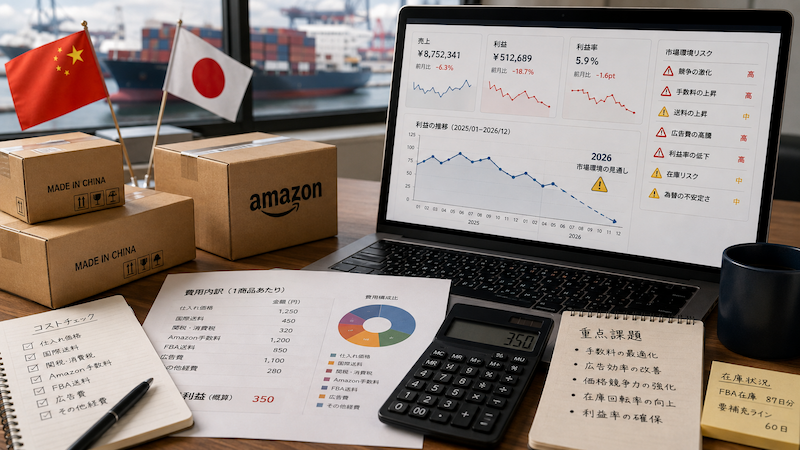Amazon中国輸入の利益と市場リスク