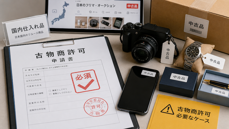 中国輸入で古物商許可が必要な仕入れ