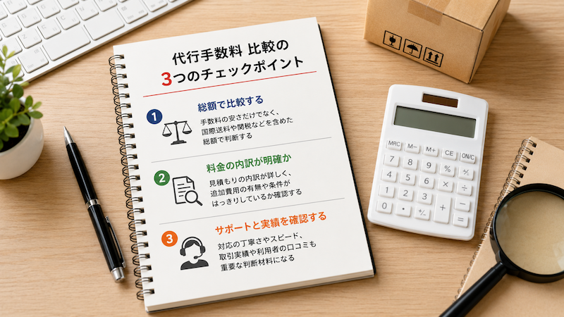 アリババ代行手数料の比較ポイント