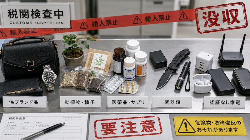 アリエクで税関没収リスクがある商品例