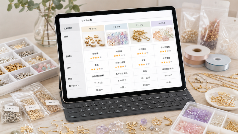 中国アクセサリーの仕入れサイト比較