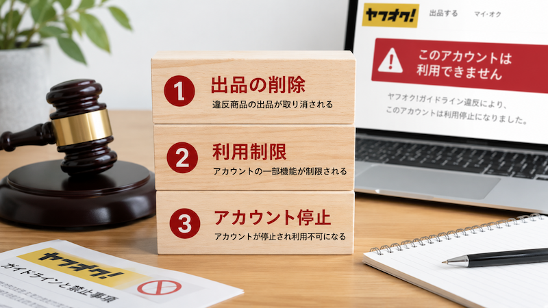 ヤフオク無在庫転売の3つのペナルティ