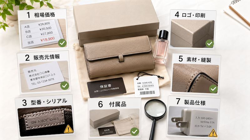 並行輸入品の偽物を見分ける7つのチェック項目