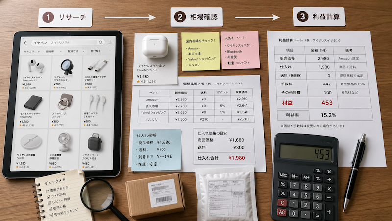 アリエクせどりのリサーチと利益計算