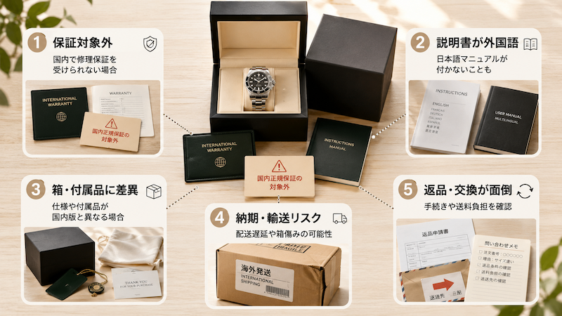 保証・海外仕様・輸送・返品など並行輸入品の注意点