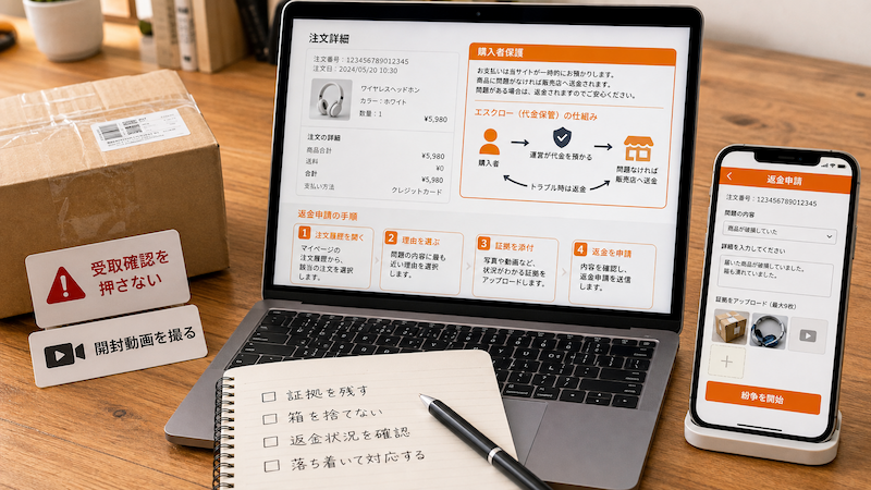 アリエクの購入者保護と返金申請の流れ