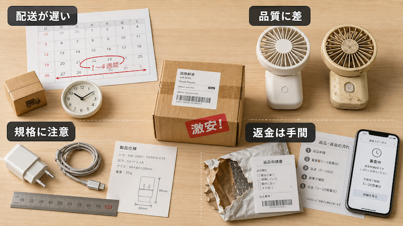 アリエクの安さのデメリット