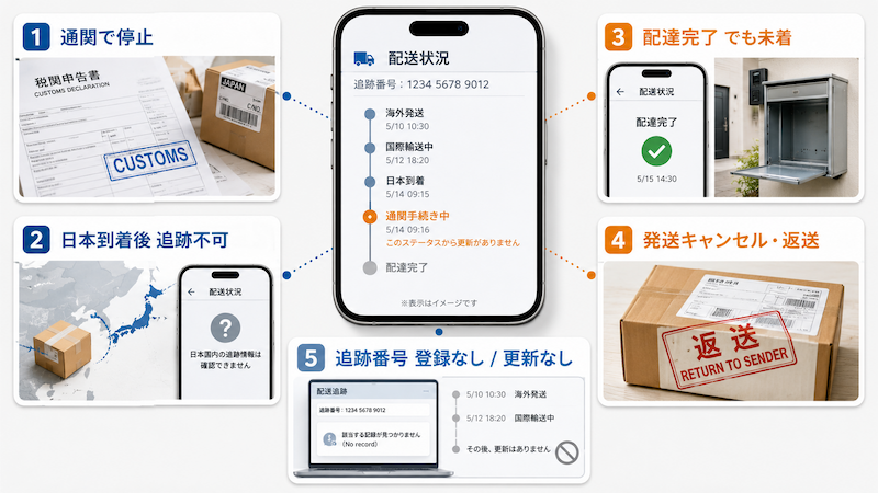 アリエクで届かない時の追跡ステータス5パターン