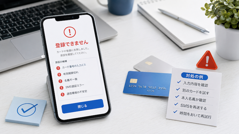 アリペイのカード登録エラーと対処法