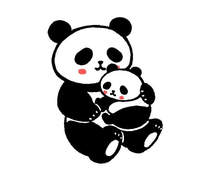 パンダ親子