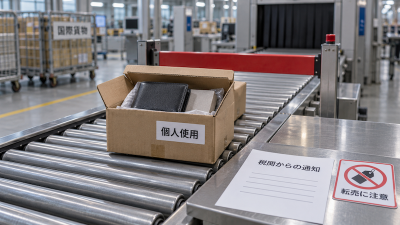 税関で確認中の個人輸入の荷物と転売への注意