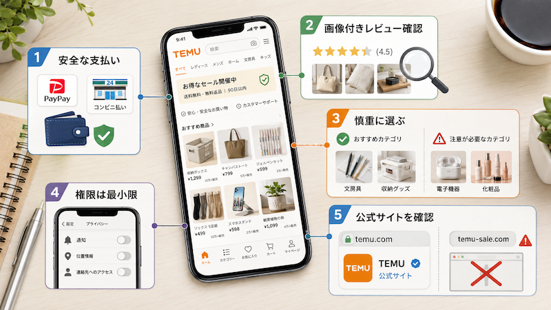Temuを安全に利用するための注意点