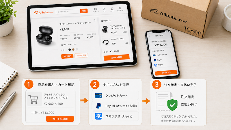 アリババの支払い手順