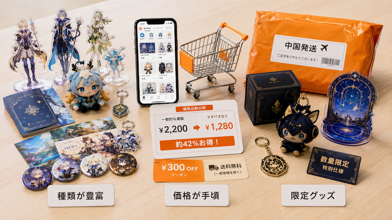 タオバオで原神公式グッズを買う方法｜miHoYo旗艦店の見分け方と購入手順