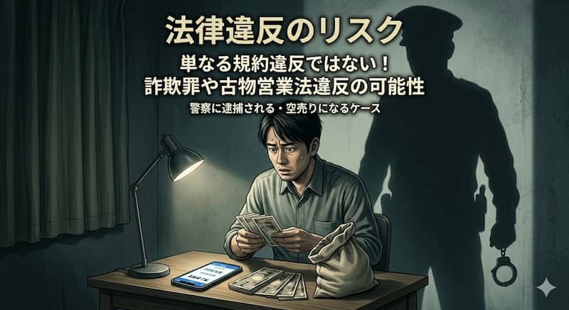 無在庫転売の違法性と詐欺罪・逮捕のリスク