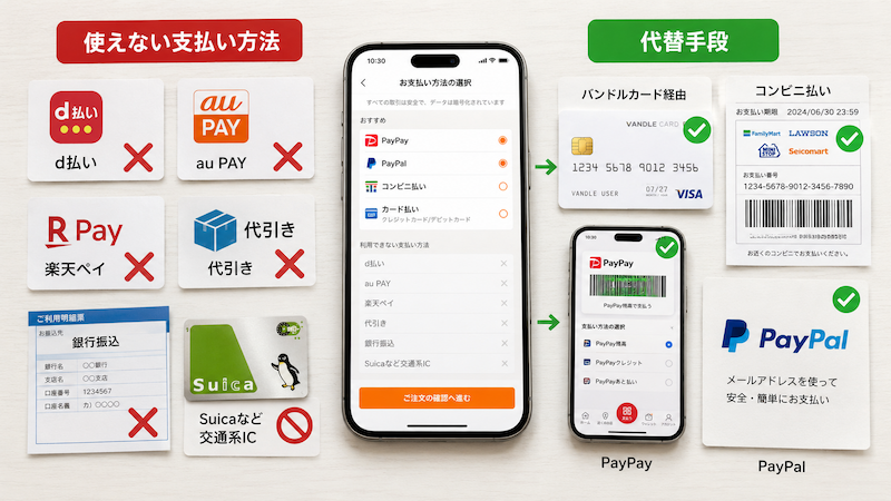 Temuで使えない支払い方法と代替策