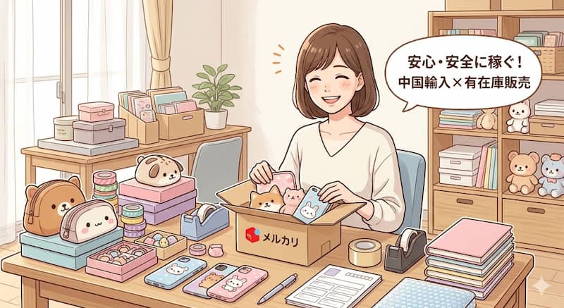 メルカリで安全に稼げる中国輸入の有在庫販売