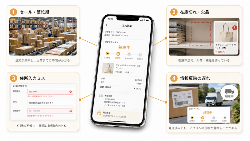 SHEINが処理中のまま発送されない原因