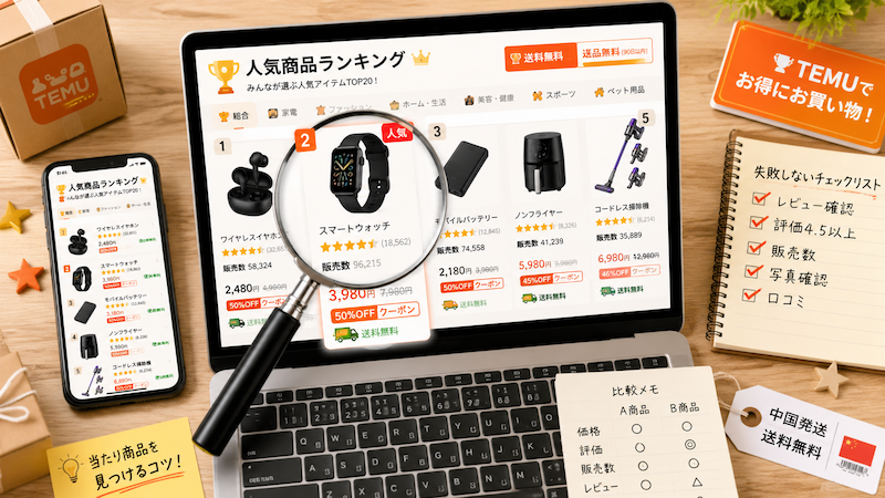 Temuで失敗しない商品の選び方