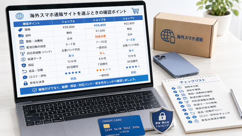 海外スマホ通販サイトの選び方と比較ポイント