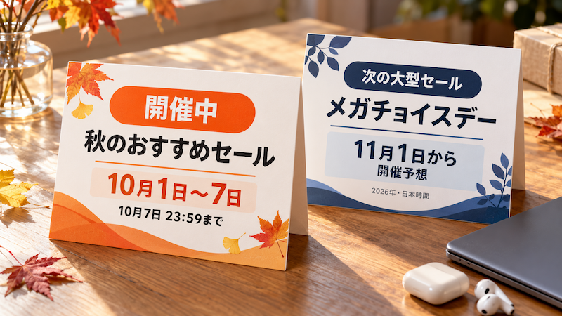 アリエクの秋セール期間と次回大型セールの開催予想