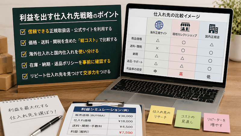 バイマで利益を出す仕入れ先戦略