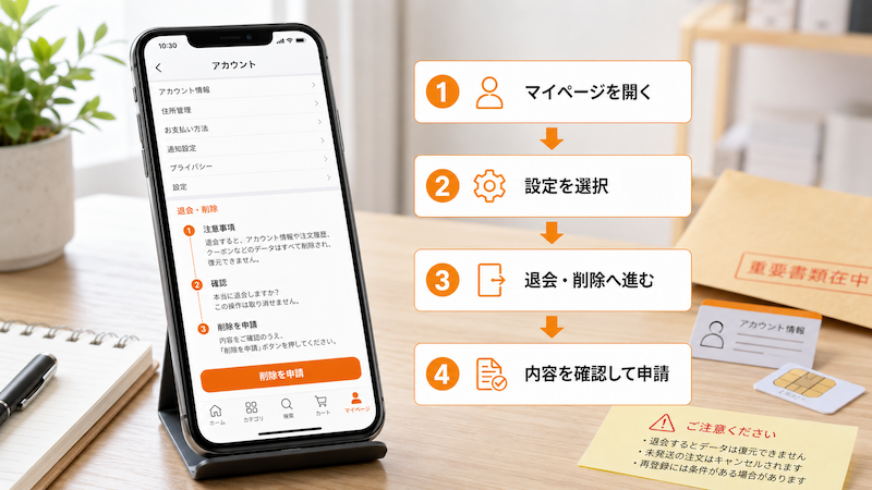 Temuの退会・アカウント削除手順