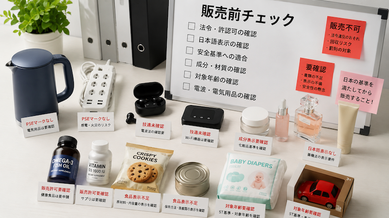 タオバオ仕入れで日本販売前に確認が必要な商品