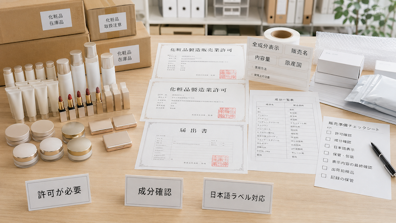 中国化粧品を販売するための許可と表示対応