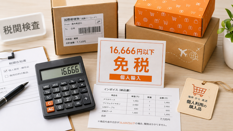 タオバオ個人輸入の16,666円免税ルール